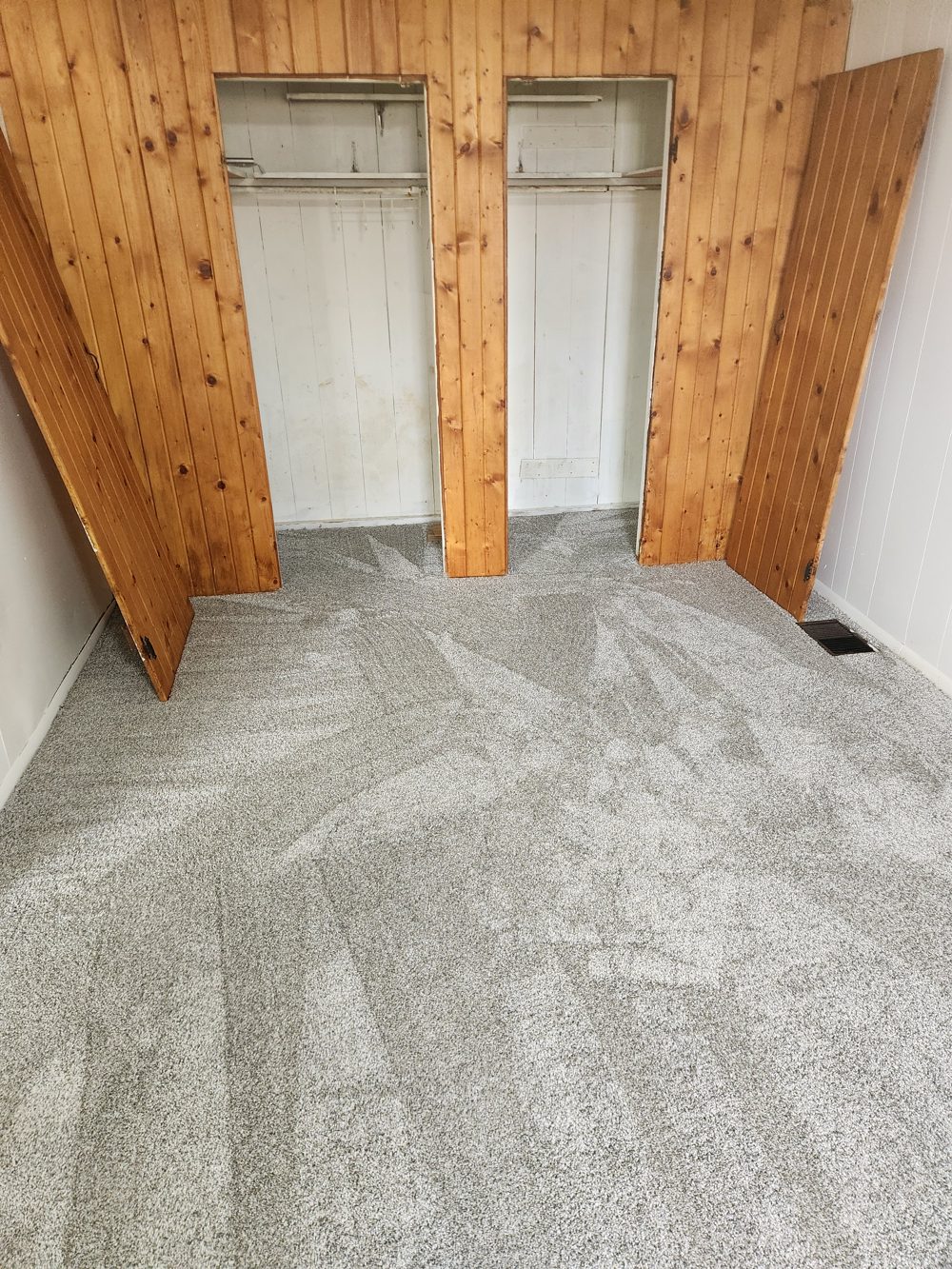 After: bedroom with new carpet