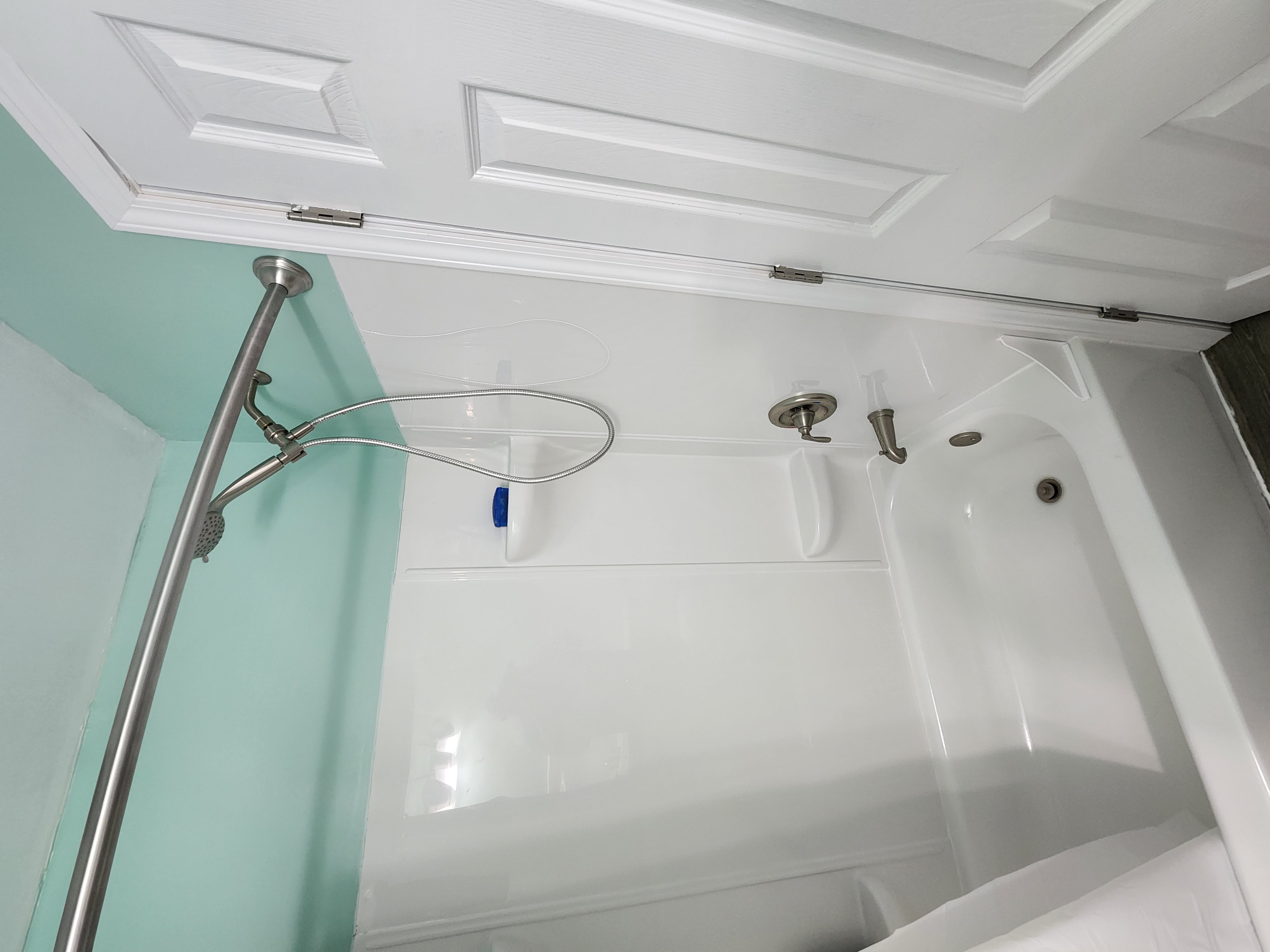 After: renovated tub and shower